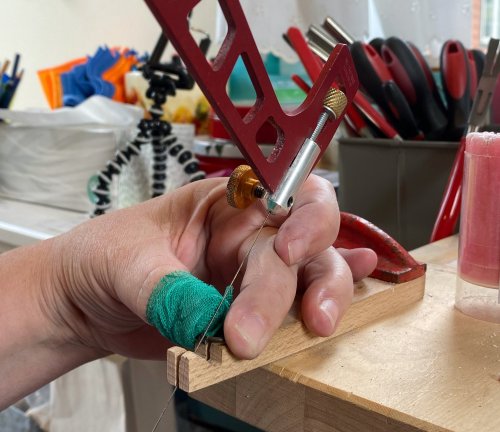 Susan LeGuyader's Sawing and Filing Safety Tips - , safety, safety, Wrapping your fingers for sawing
